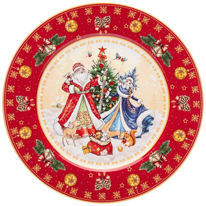 ТАРЕЛКА ЗАКУСОЧНАЯ 20,5СМ КРАСНАЯ 85-1717 - фото 6505